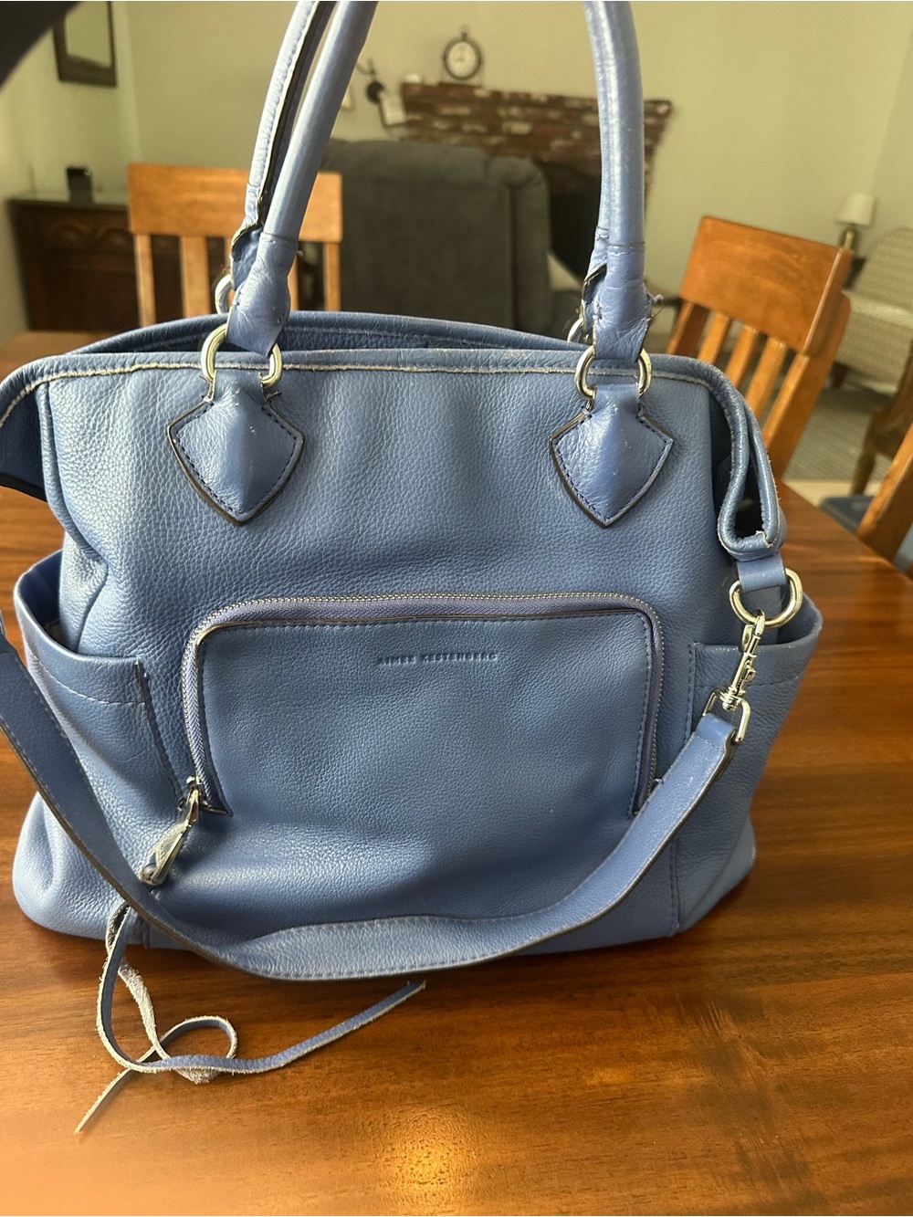 Aimee Kestenberg Sanbiry Leather Tote Bag in Blue Iris
